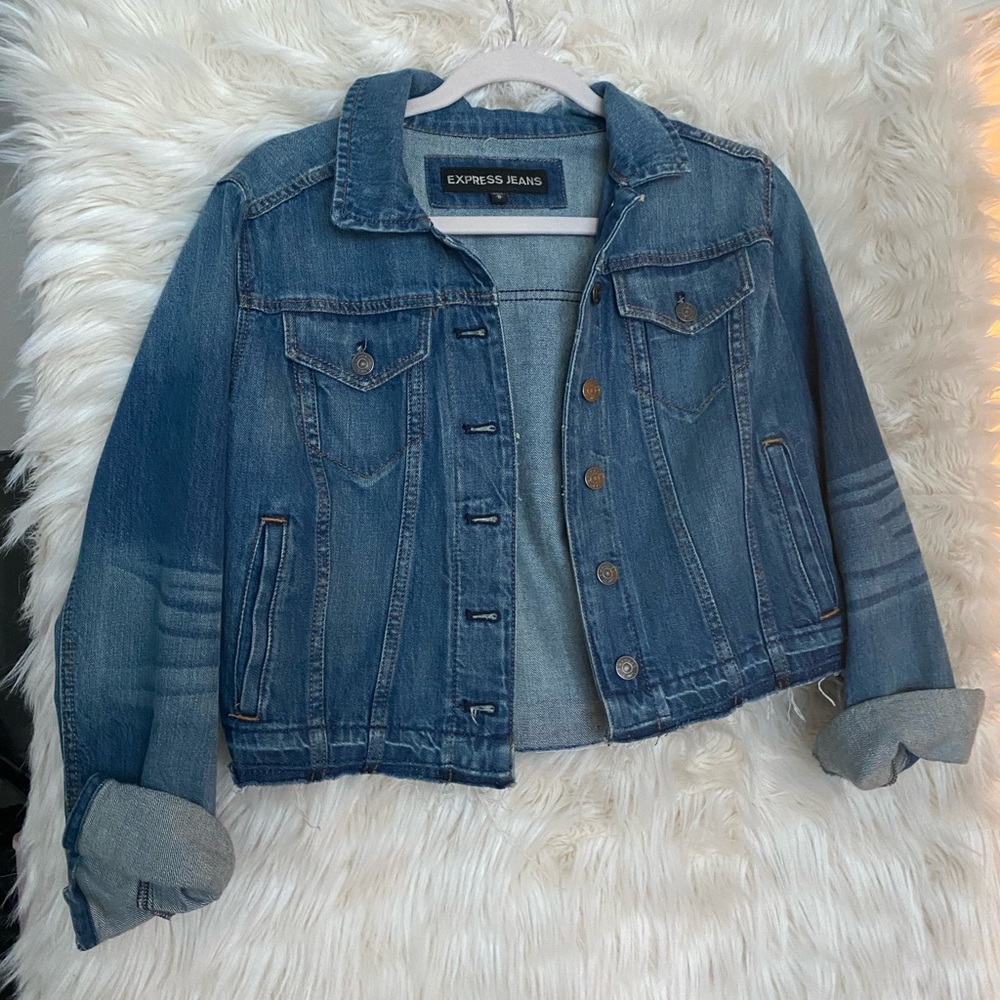 Cropped Express denim jacket